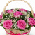 Корзина с розами "Розовое вино"